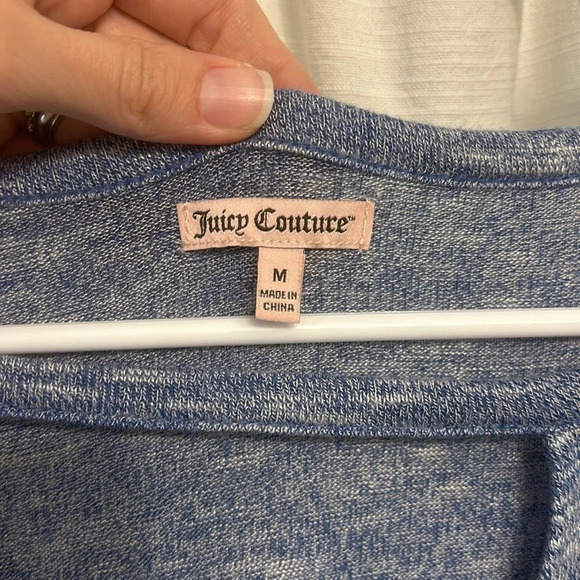 Juicy Couture Blue Keyhole Short Sleeve‎ Top Size Medium - Picture 3 of 8